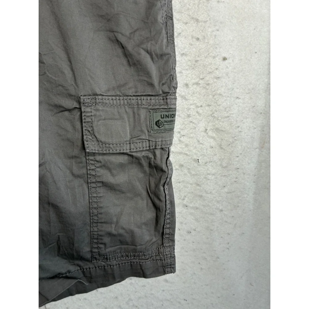 Unionbay Mens Gray Cargo Shorts Size 36 Cotton Blend YB51003 Casual Outdoor